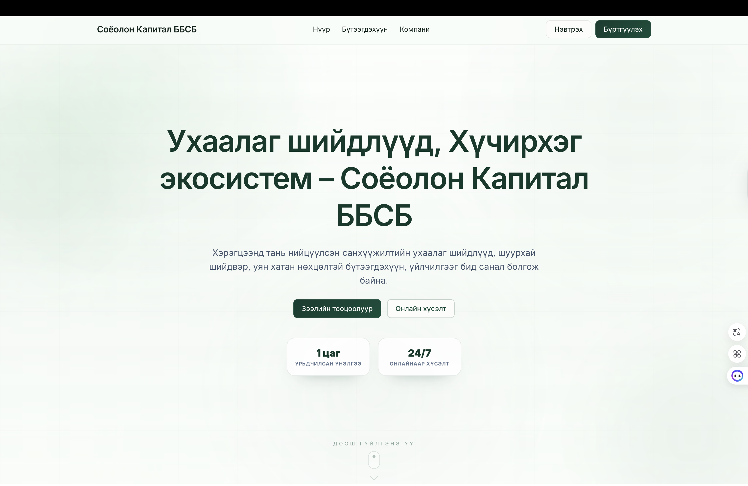 Soyolon Capital website screenshot